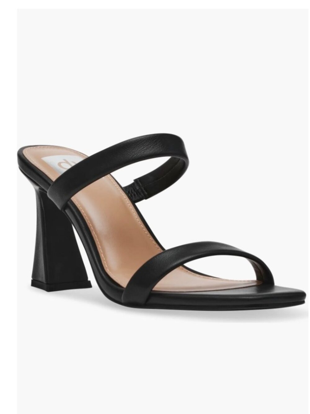 DV Dolce Vita Yorke Sandal 8 Black Square Toe Block Heel NWT